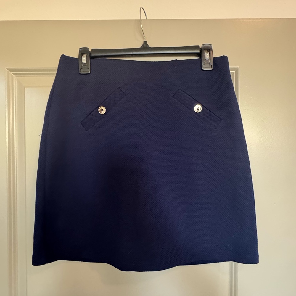 Jones New York Dark Blue A-Line Skirt